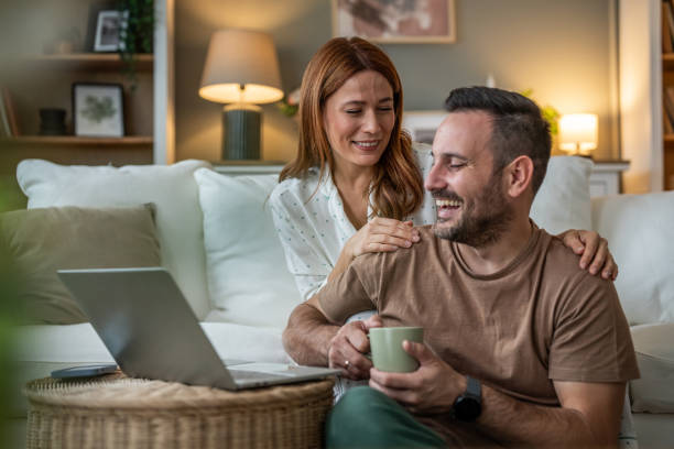 istock Relaxing with coffee and browsing the internet together 2196835689