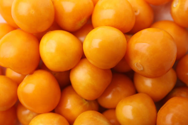 istock Fresh ripe physalis fruits as background, closeup view 2196839763