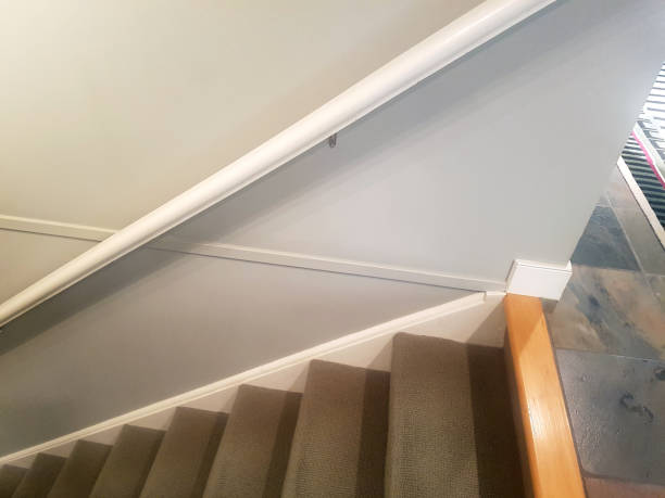 istock Safety Railing On Staircase In Residential Home 2196846464