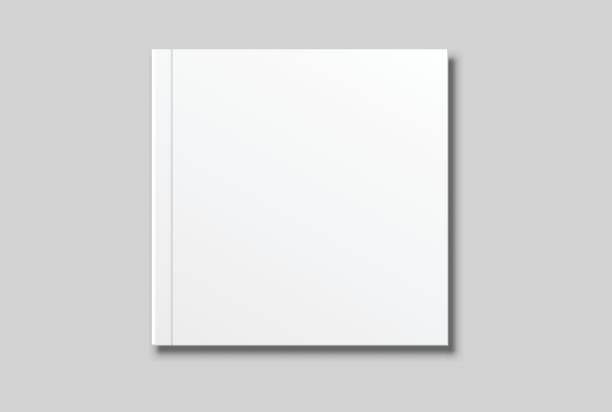 istock Vector realistic 3d magazine mockup with white blank cover isolated on background. For the business presentation magazine, notebook, booklet, brochure, catalogue or a publisher advertising corporate 2196846635