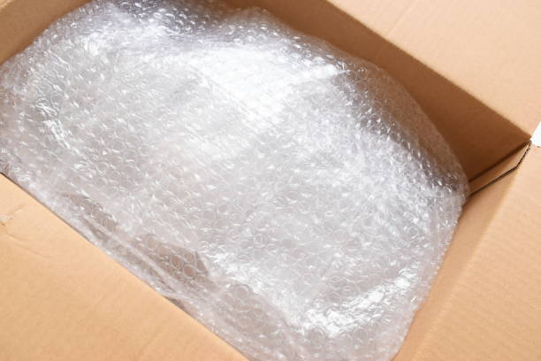 istock shockproof in brown paper box, recycle material 2196854153