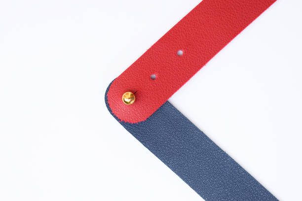 istock dark blue and red leather strap isolated on white background 2196855093