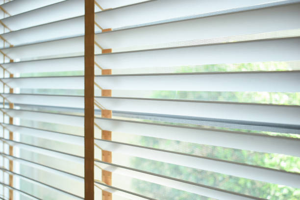 istock white window blinds in home, object for decorate interior of house 2196855189