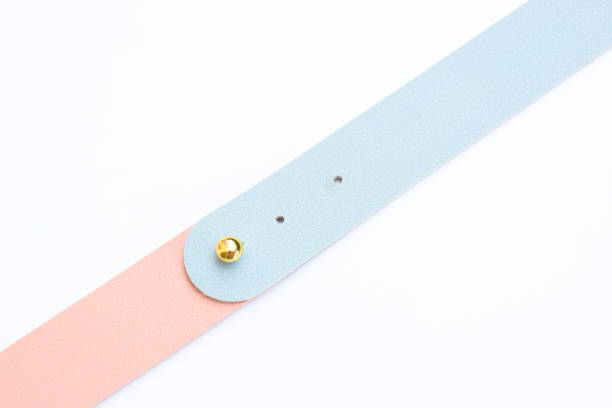 istock light blue and pink leather strap isolated on white background 2196855909