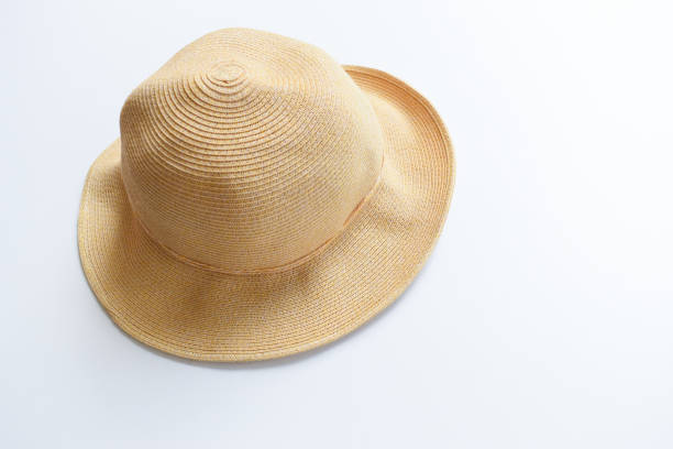 istock brown hat isolated on white background, vintage cloth style 2196856091
