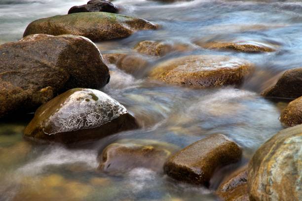 The Green River flows over Nairn Falls between Whistler and Pemberton British Columbia.