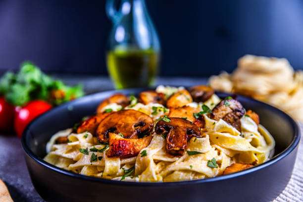 istock Creamy Tagliatelle with Chicken and Mushrooms 2196858335