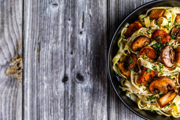 istock Creamy Tagliatelle with Chicken and Mushrooms 2196858340