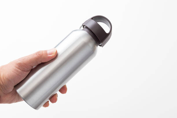 istock Aluminum water bottle on a white background. 2196858467
