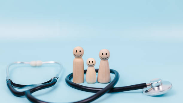 istock Minimal design with medicine equipment stethoscope on pastel blue background, Instrument device for doctor, Medical instrument, Health care life insurance concept, Hospital life insurance concept 2196858833