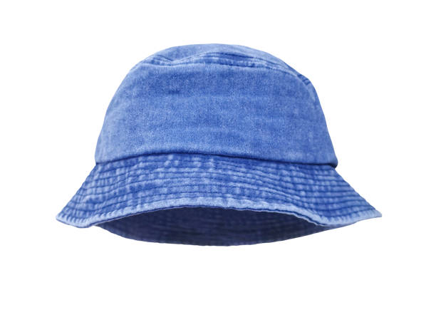istock Blue denim bucket hat isolated on white background. 2196860730