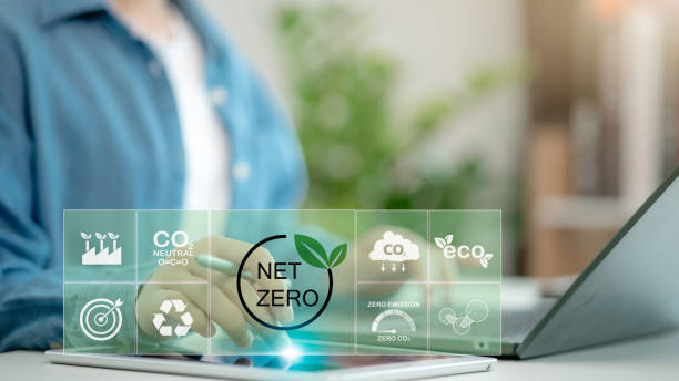 istock Net Zero concept, net zero greenhouse gas emissions, is a long-term climate-neutral and environmentally sustainable strategic goal of the world. 2196869580