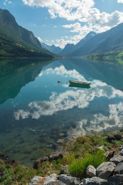 istock Boat on idyllic turquoise lake in Norway 2196875831