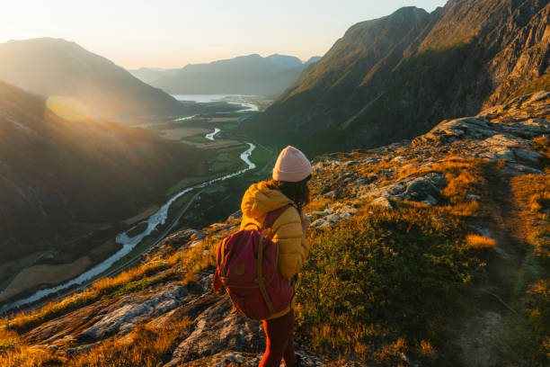 istock Woman exploring the great outdoors in remote location in Norway 2196875971