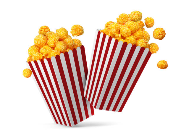 istock Cheese popcorn in buckets isolated on white background 2196883048