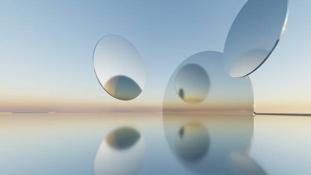 istock 3d illustration of abstract minimal architecture background, geometric architectural with chrome or metallic arch design 2196883425