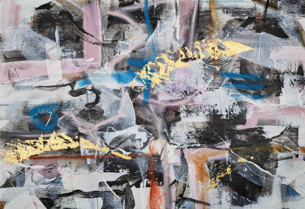 istock Colorful modern artwork, abstract paint strokes, oil painting on canvas. Acrylic art, artistic texture. Brush daubs and smears grunge background, hand painted pattern 2196883638