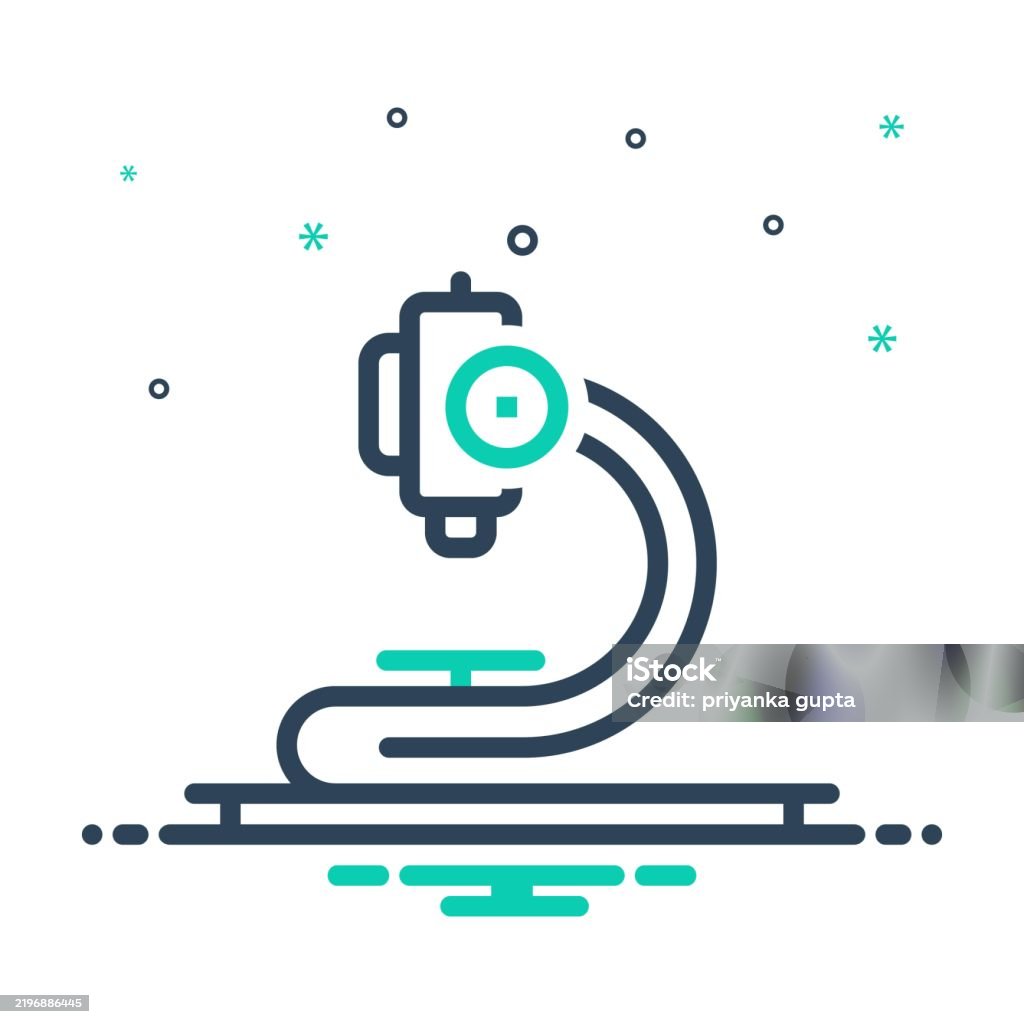 Symbol Microscope Research Microscope Technologist Stock Illustration - Download Image Now - Icon ...