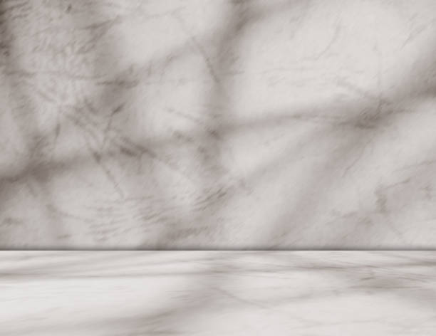 istock Beige background studio room abstract shadow on wall floor blur cement, podium minimal cosmetic presentation, cement empty backdrop platform stage table loft scene mockup table plant texture. 2196893080
