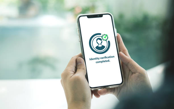 istock Identity verification completed. Customers use smartphones to verify identities through online applications. 2196895089