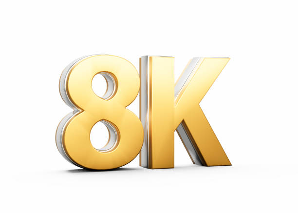 istock Golden 8K Text With Metallic Gleam Emphasizing Its Milestone Or Resolution Symbolism 3D Illustration 2196896052