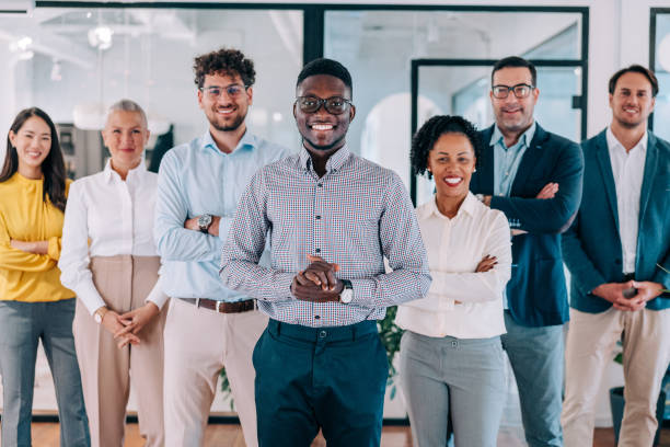 istock Confident businessman and his team. 2196896399