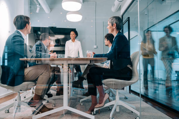 istock Team of professionals during a meeting. 2196896442