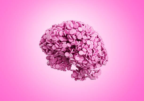 istock Human Brain Model Made From Pink Pills Symbolizing Medication And Mental Health 3D Illustration 2196896536