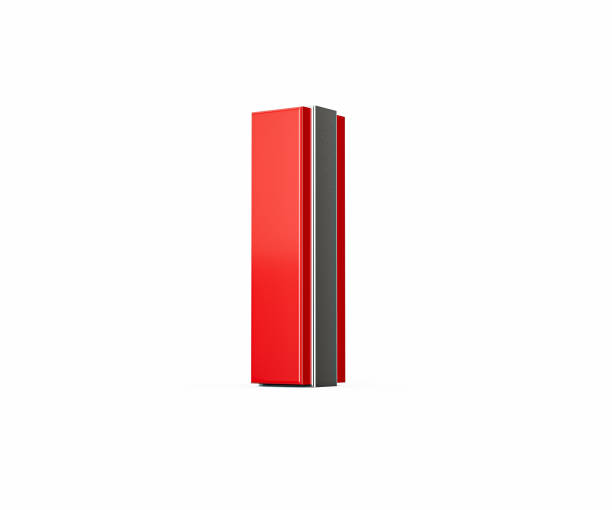 Vibrant Red Capital Letter I Gleams With Its Sleek Design Bold Font With Sharp Edges 3D Illustration