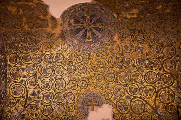 istock This is a golden-embellished ceiling from Mor Gabriel Monastery in Mardin, Turkey. 2196920995