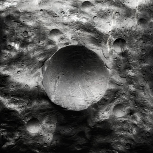 istock Crater on the surface of a rocky planet. 2196922809