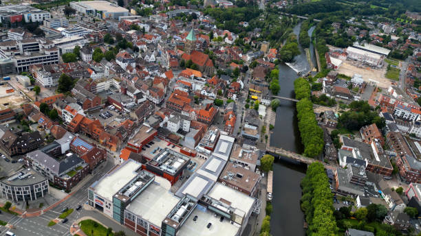 istock Aerial view around the downtown in rheine 2196924970