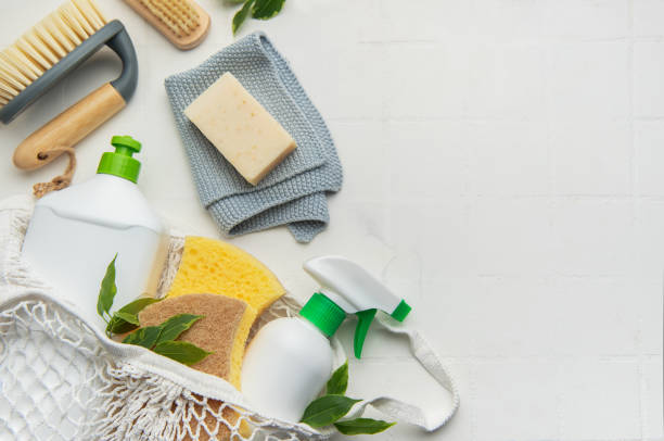 istock Eco friendly cleaning products with natural ingredients 2196929172