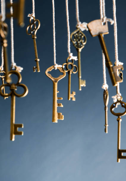 istock Many vintage door keys are hanging 2196931449