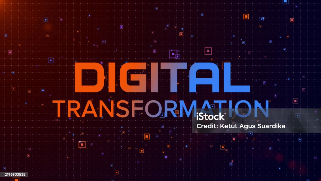 Transformation Abstract Background Futuristic Digital Transformation Background With Glowing Grid Stock ...