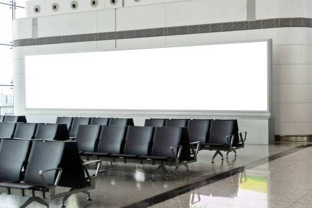 istock Billboard and chairs at airport waiting room 2196933745