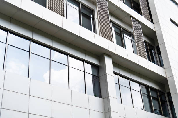 istock Glass window of modern office building 2196933820