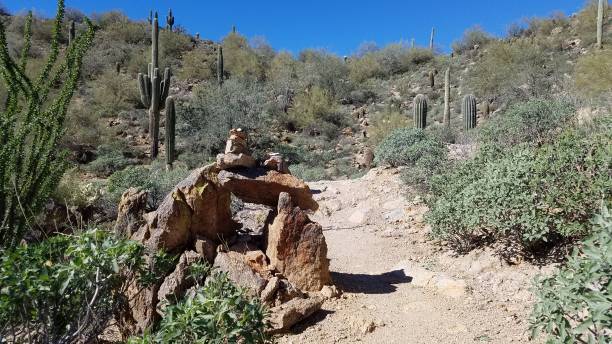istock Rock Window by Trail, Hiking Near Apache Junction, Arizona 2196934340