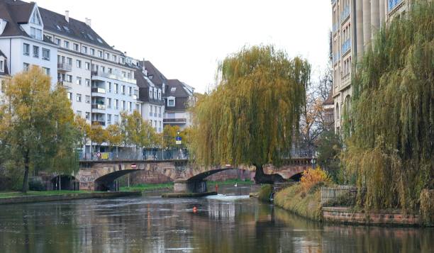 istock Bridge over river Ill Strasbourg France 2196936812
