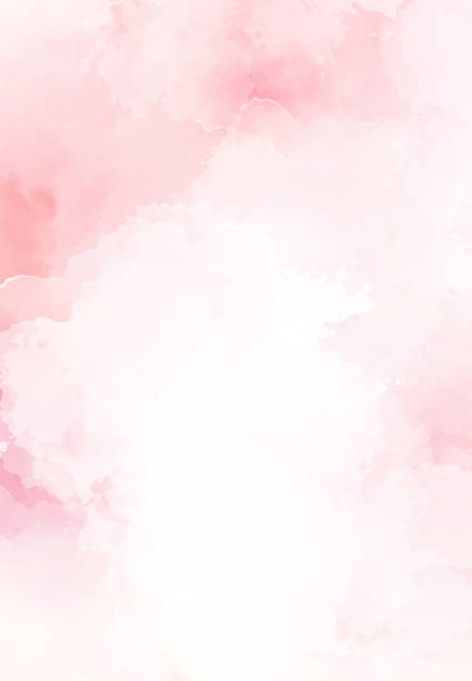 istock Blush pink watercolor fluid painting vector design card 2196944957