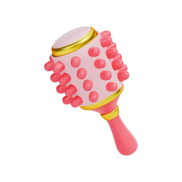 istock A rendering of a round hair brush. Vector 3d illustration on isolated white background 2196946480
