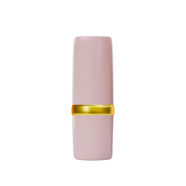 istock Render of closed lipstick with cap. luxury Lip Cosmetics. Vector 3d illustration on isolated white background 2196946604