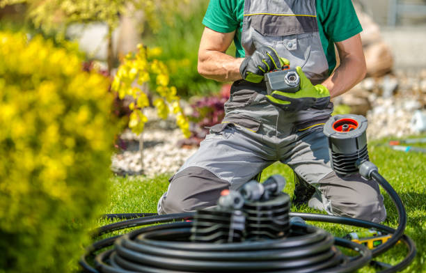 istock Gardener Preparing Irrigation Equipment in Sunny Backyard During Spring Maintenance 2196954170