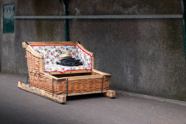 istock Sledges ready for a ride down the hill, Funchal, Madeira 2196955422