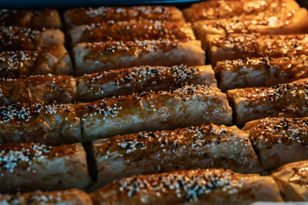 istock Traditional turkish minced meat and sesame pastry 2196964758