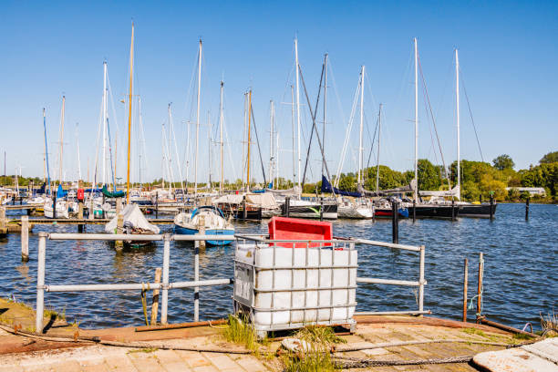 Holidays in Poland - small marina on the Bełdany lake in Piaski in Masuria, land of a thousand lakes