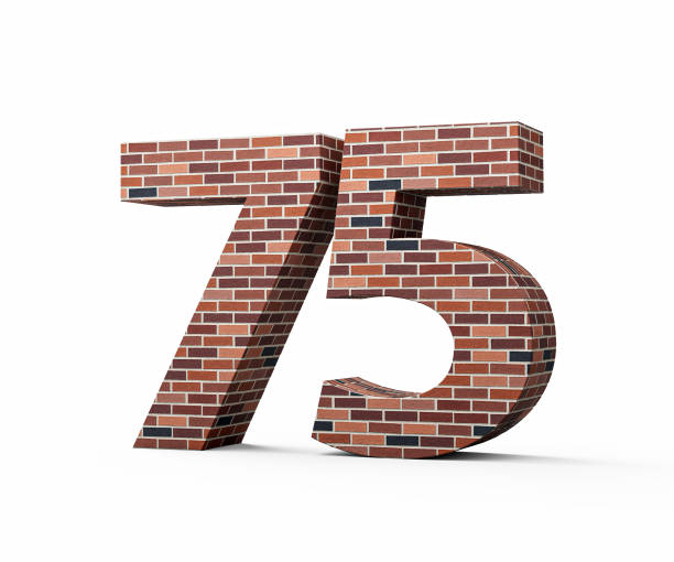 istock Bricks Wall Number Seventy Five 75 Digit Made Of Colored Wall Of Bricks 3D Illustration 2196972751
