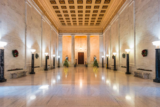 House of Representatives Chamber of the Colorado state capitol building in Denver, Colorado. The building was constructed in the 1890s.