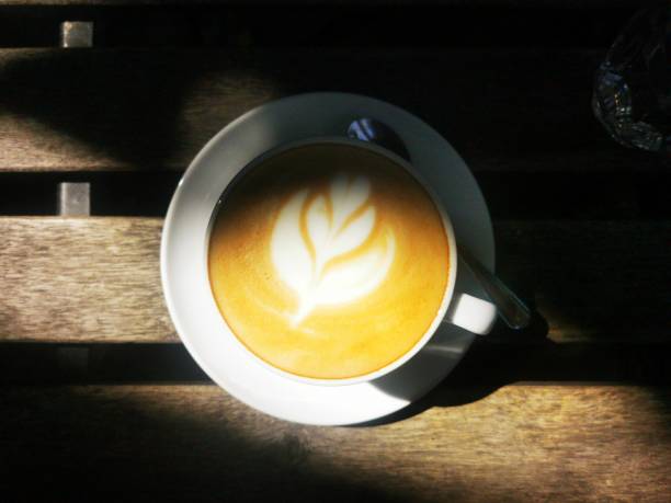 Morning sun on coffee cup