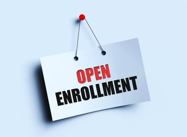 Open enrollment stock photo